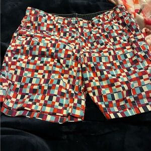 Lands' End Multicolor Checkered Men's Athletic Shorts
